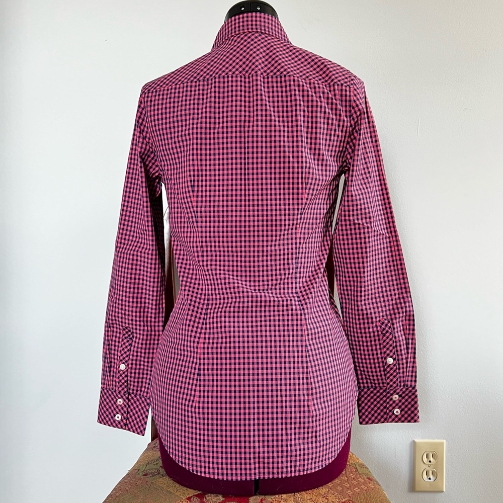 Alicetown Gingham Chilmark Classic Magenta Button Down, Sz 00 - Picture 7 of 7